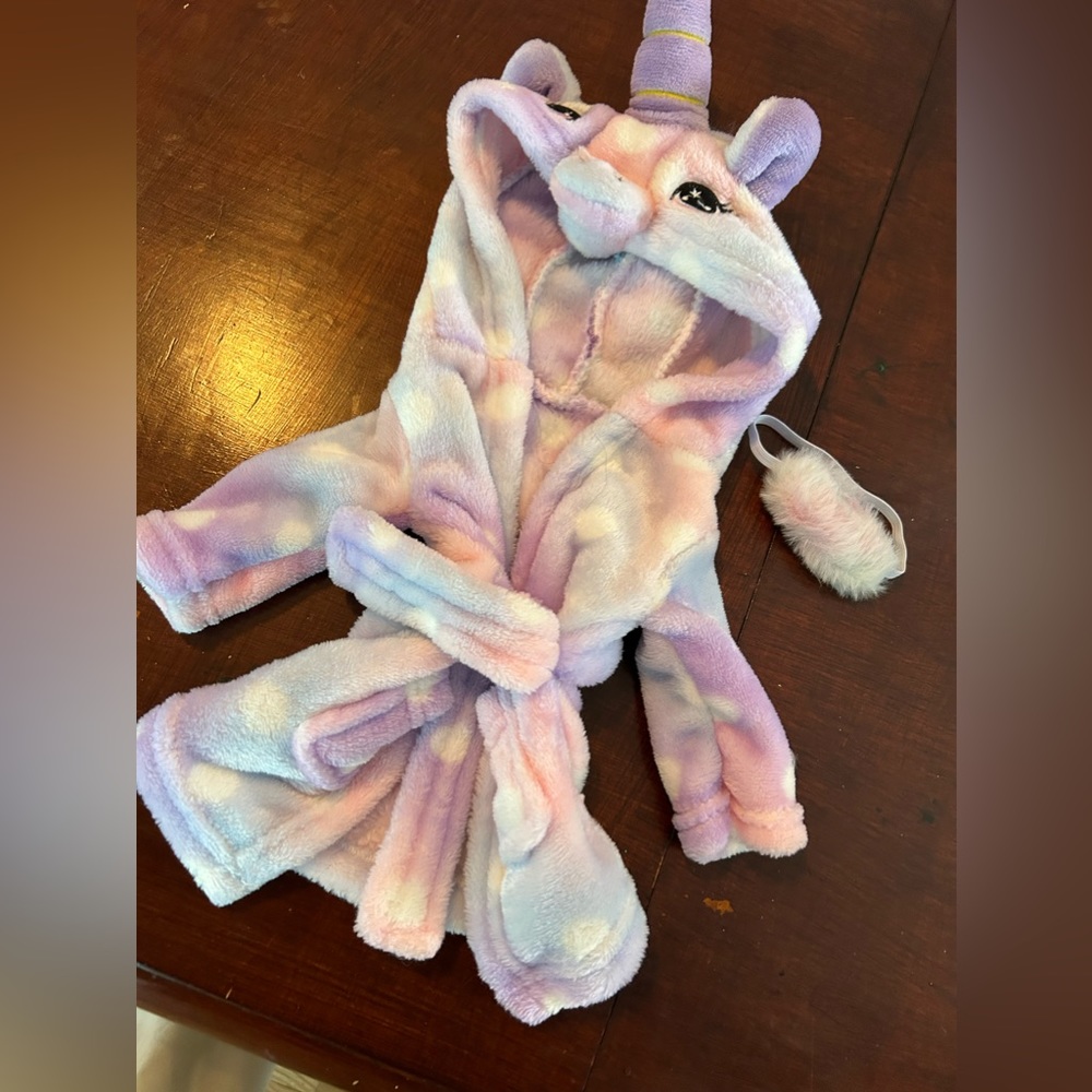 18 inch American girl doll robe with eye mask